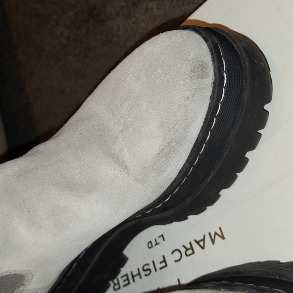 Marc Fisher light gray Pauline Lugsole Boots - Picture 4 of 9